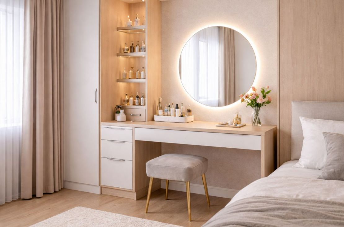 兼顧美感與機能的梳妝台設計，讓日常更有儀式感